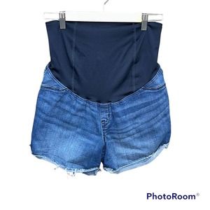 Isabel Maternity Women's Denim Short Midi Shorts Small